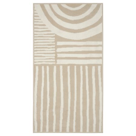 Ковер, короткий ворс, 80x150 см, бежевый, белый IKEA VEJSTRUP 705.254.53