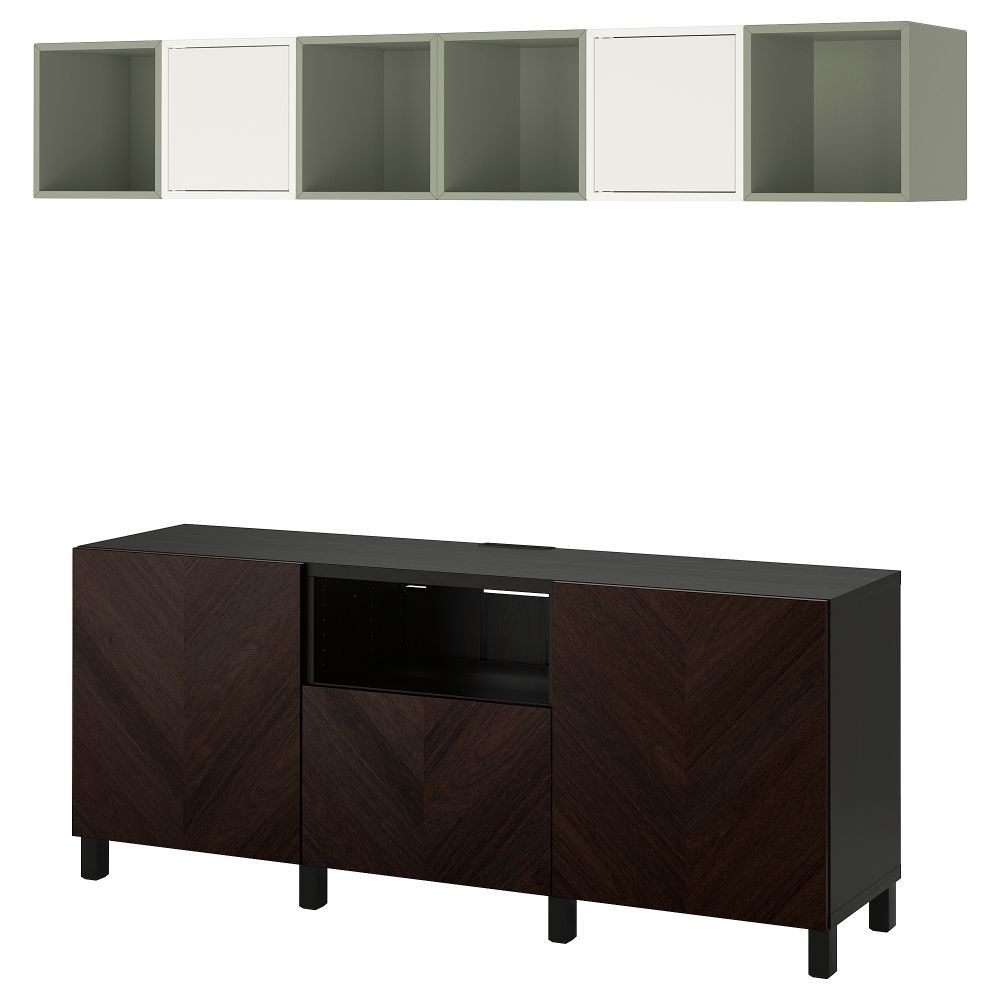 Комбинация для ТВ IKEA EKET ЭКЕТ, BESTÅ БЕСТО 694.304.94 - фото 1