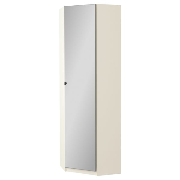 Гардероб угловой ПАКС, белый, Викедаль зеркальное стекло - фото 1