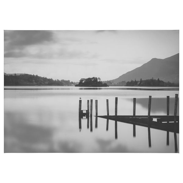 Картина с рамой БЬЁРКСТА, Озеро, черный (200x140 см) - фото 2