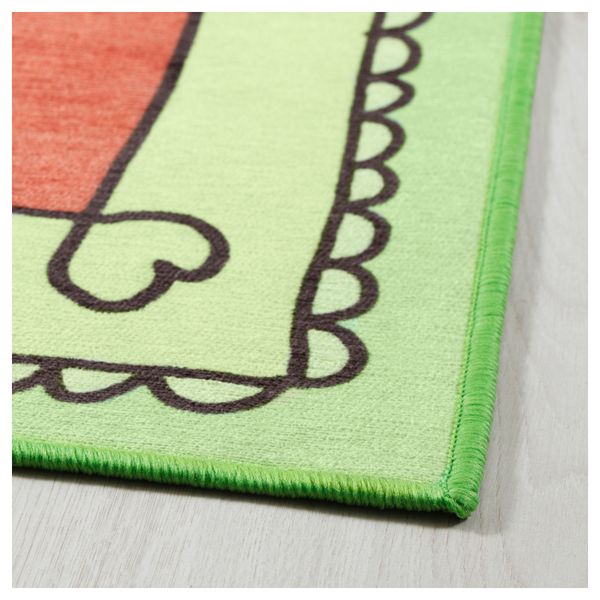 Ковер ВЭНСКАПЛИГ, темно-красный, зеленый (133x133 см) - фото 3