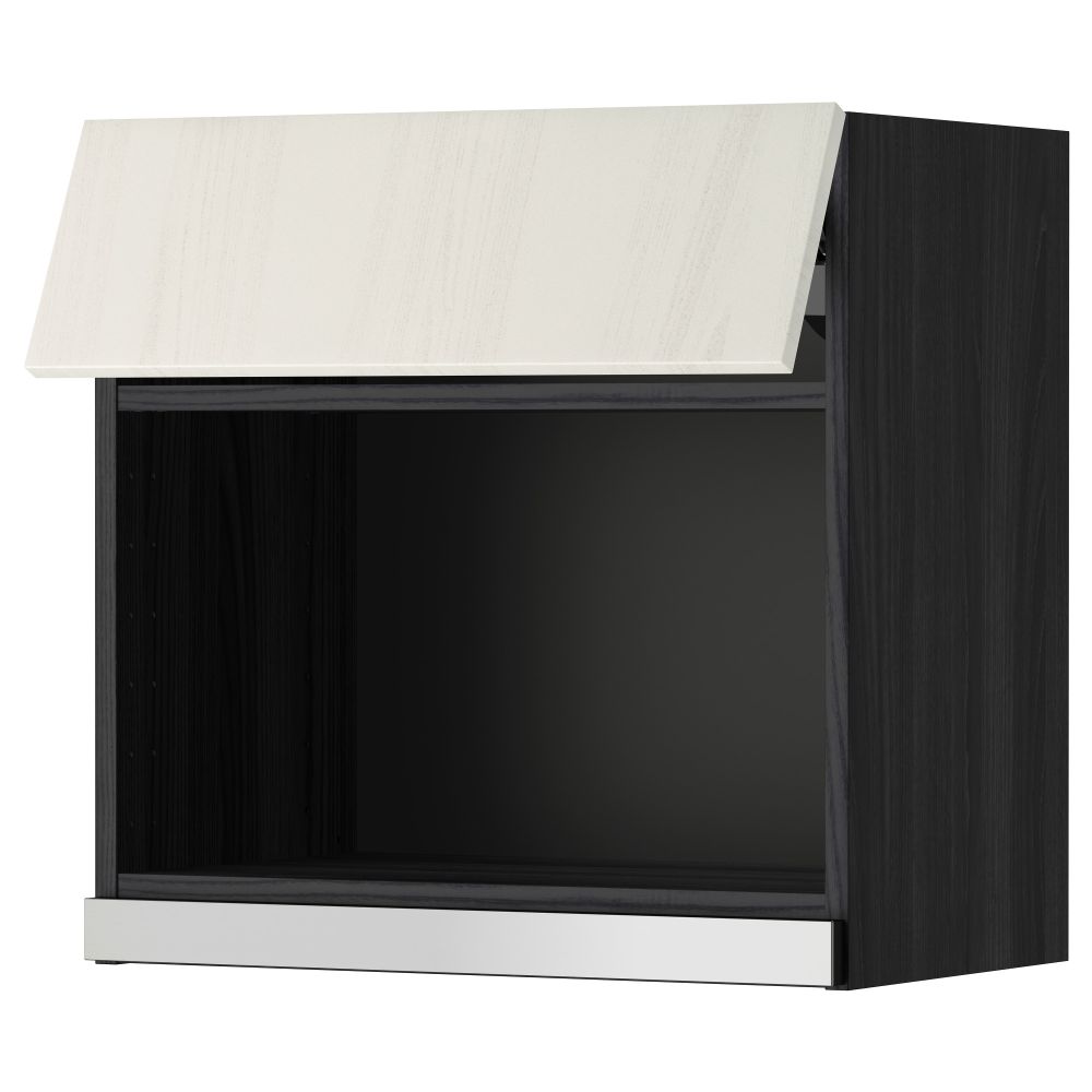 Навесной шкаф для СВЧ-печи МЕТОД, черный, Росдаль белый - схема-чертеж с размерами