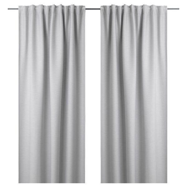 Гардины, 1 пара ВИЛБОРГ, светло-серый (145x300 см) - фото 1