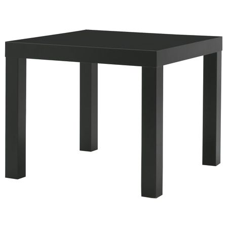 Придиванный столик, черный 55x55 см IKEA LACK ЛАКК 903.832.35