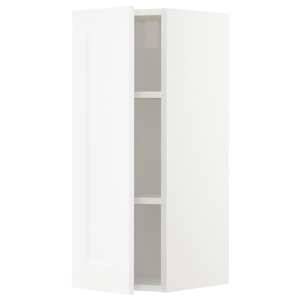 Навесной шкаф с полками, белый/Сэведаль белый 30x80 см IKEA METOD МЕТОД 794.449.09 - фото 1