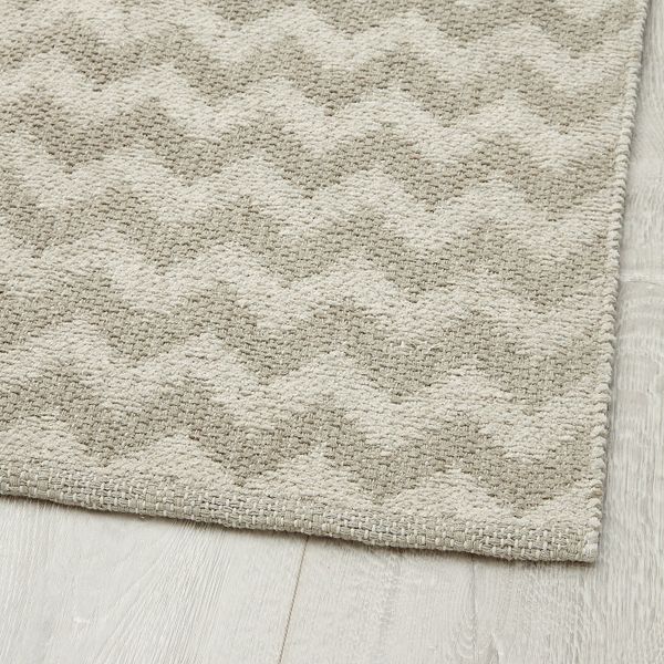 Ковер безворсовый, зигзаг бежевый 75x150 см IKEA BREDEVAD БРЕДЕВАД 004.748.19 - фото 2