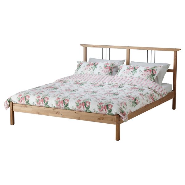 Каркас кровати РИКЕНЕ, морилка,антик (140x200 см) - схема-чертеж с размерами