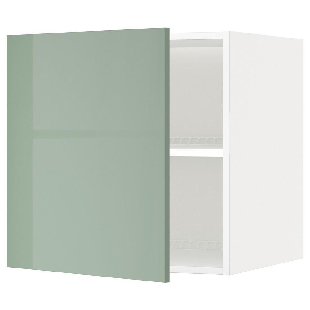 Верхний шкаф на холодильник/морозильн, белый, Калларп светло-зеленый, 60x60 см IKEA МЕТОД 592.249.94 - схема-чертеж с размерами