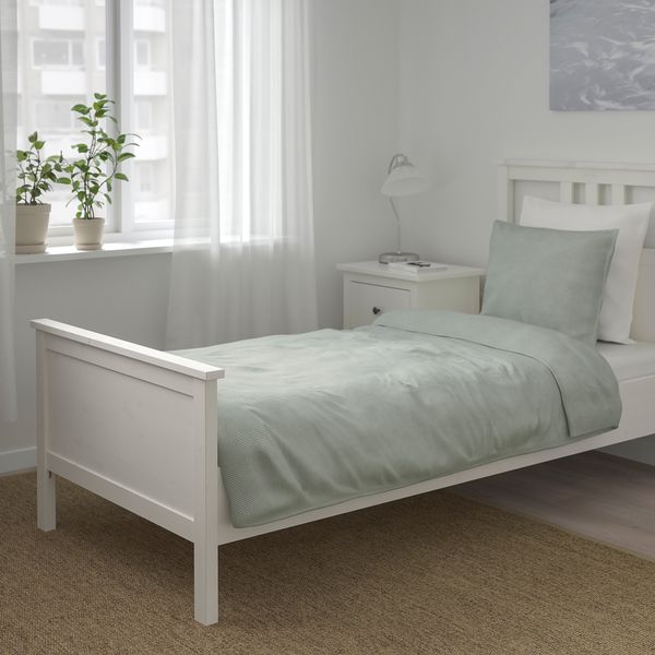 Пододеяльник и наволочка, зеленый, полоска, 150x200, 50x60 см IKEA BERGPALM БЕРГПАЛМ 404.232.05 - фото 7