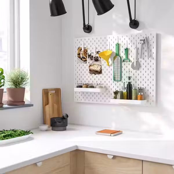 SKÅDIS Настенная панель, комбинация - схема-чертеж с размерами