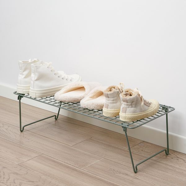 Полка для обуви, 58x27x17 см, серо-зеленый IKEA GREJIG ГРЕЙГ 005.508.94 - схема-чертеж с размерами