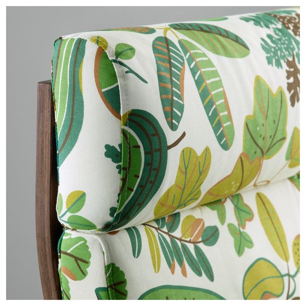 Кресло ПОЭНГ, коричневый, Симмарп зеленый - фото 4