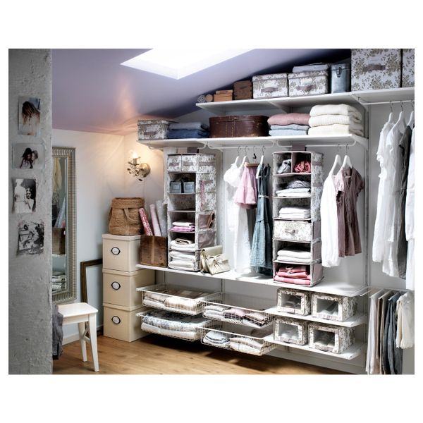 Коробка с крышкой, бежевый, белый цветок, 42x56x32 см IKEA ГАРНИТУР 203.805.13 - схема-чертеж с размерами