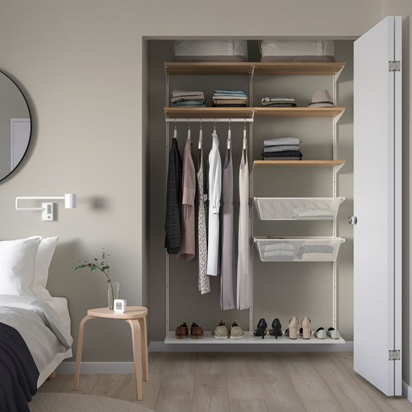 Гардероб, комбинация, белый, дуб, 125x40x201 см IKEA BOAXEL БОАКСЕЛЬ 393.323.53 - фото 3