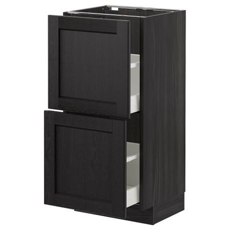 Напольный шкаф с 2 ящиками, 40x37 cm IKEA METOD МЕТОД 592.602.27