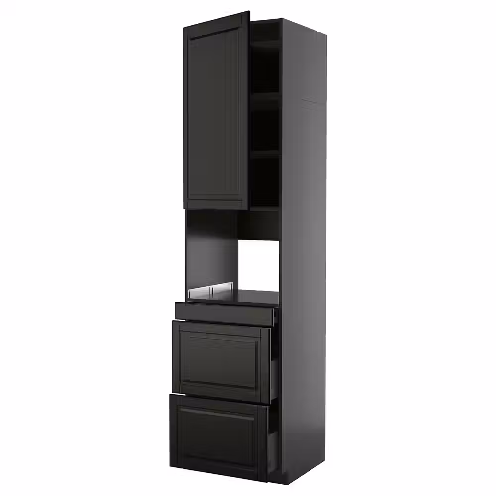 METOD / KNIVSHULT Высокий шкаф д/СВЧ/дверца/3ящика - фото 1