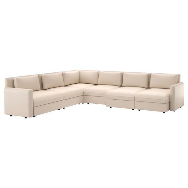 6-местный угловой диван ВАЛЛЕНТУНА, Мурум бежевый - фото 1