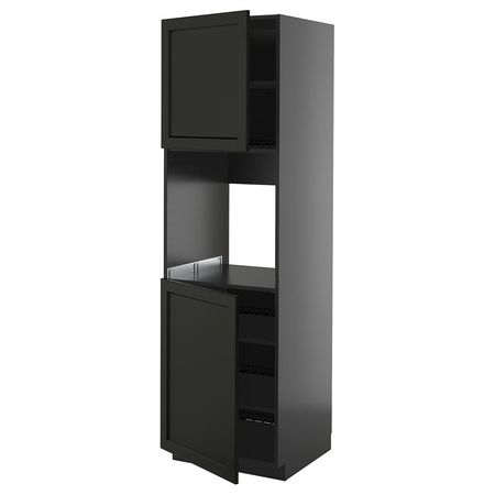 METOD Высок шкаф д/духовки/2дверцы/полки