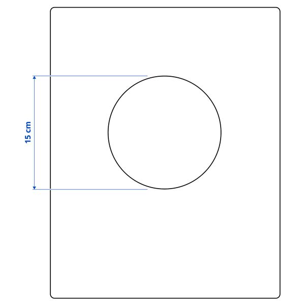 Индукционная Варочная панель, встраиваемая 1 конфорка, черный IKEA LAGAN ЛАГАН 605.055.68 - схема-чертеж с размерами
