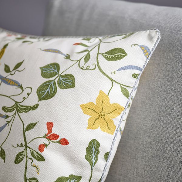 ÄNGSPALPMAL ЭНГСПАЛПМАЛ Чехол на подушку - белый/цветочный орнамент 50x50 см - фото 5