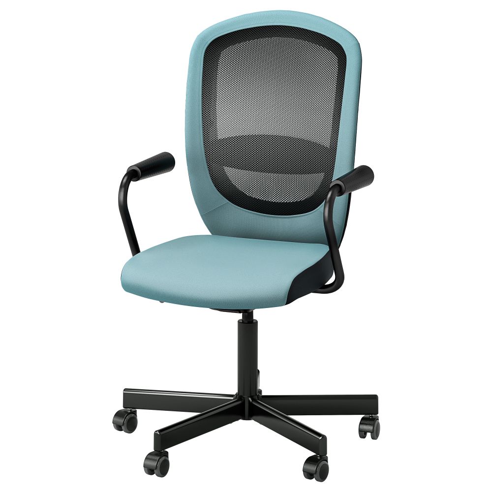 Вращающееся легкое кресло ФЛИНТАН / НОМИНЕЛЬ, бирюзовый - фото 1