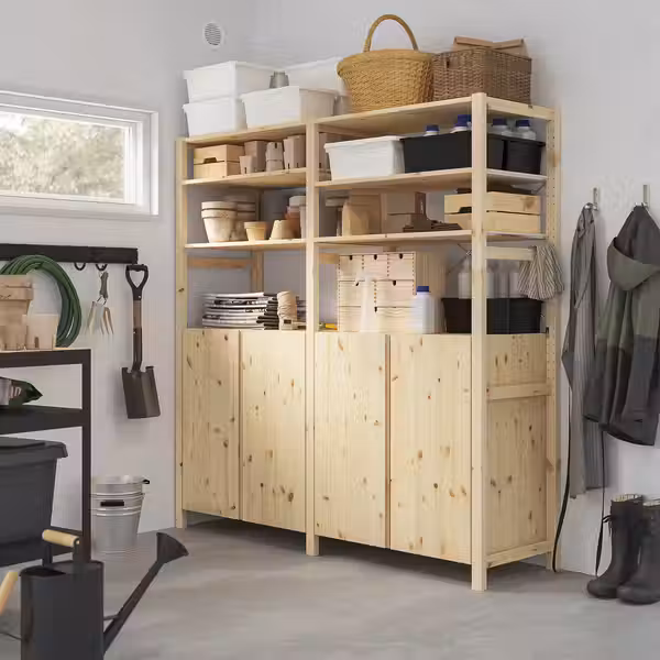 IVAR 2 секции/полки/шкаф - сосна 174x50x179 см - фото 2