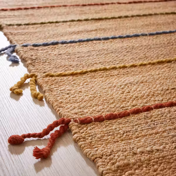 RAKLEV Ковер, безворсовый - ручная работа/неокрашенный разноцветный 170x240 см - фото 6