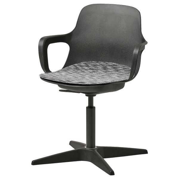 Рабочее кресло c подушкой, антрацит IKEA ODGER ОДГЕР 694.772.12 - фото 1