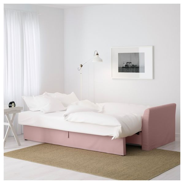 Диван-кровать 3-местный ХОЛЬМСУНД, Ранста светло-розовый - фото 5