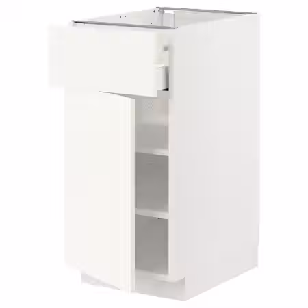 METOD / MAXIMERA Напольный шкаф с ящиком/дверцей - белый/Vallstena белый 40x60 см