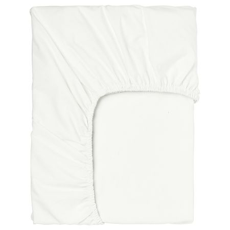 Натяжная простыня для тонкого матраса, белый 140x200 см IKEA СЁМНТУТА 704.127.43