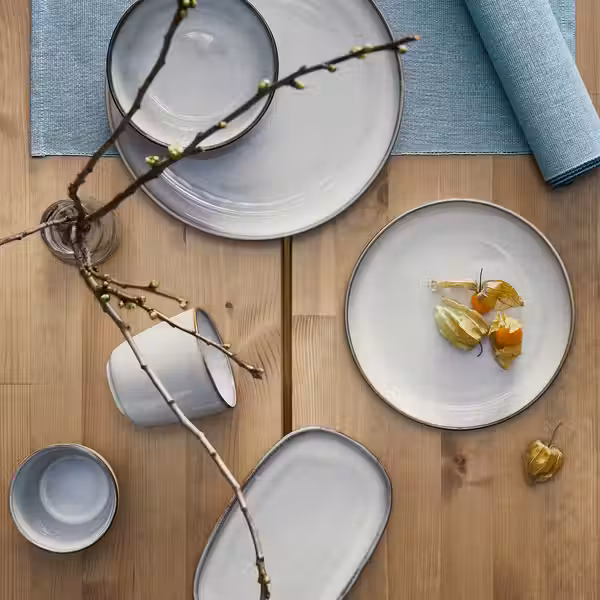 GLADELIG Тарелка десертная - серый 20 см - схема-чертеж с размерами