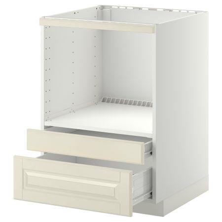 Напольный шкаф для комбинирования СВЧ, ящики МЕТОД / ФОРВАРА, белый, Будбин белый с оттенком (60x60 см)