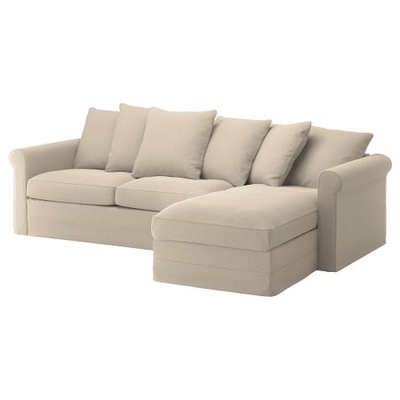 3-местный диван-кровать с козеткой, Sporda неокрашенный IKEA GRÖNLID 294.189.98