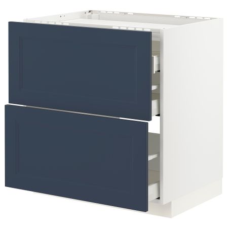 Шкаф для варочной панели, 2 фасада, 3 ящика IKEA METOD МЕТОД, MAXIMERA МАКСИМЕРА 094.030.64