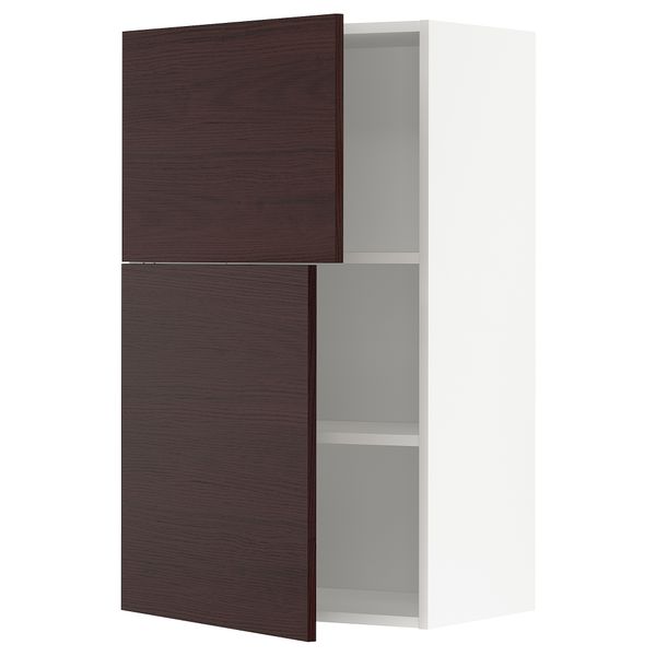 Навесной шкаф с полками, 2 дверцы, 60x100 cm IKEA METOD МЕТОД 894.548.94 - фото 2