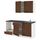 Кухня, под коричневый мореный ясень 180x61x220 см IKEA KNOXHULT КНОКСХУЛЬТ 894.177.69