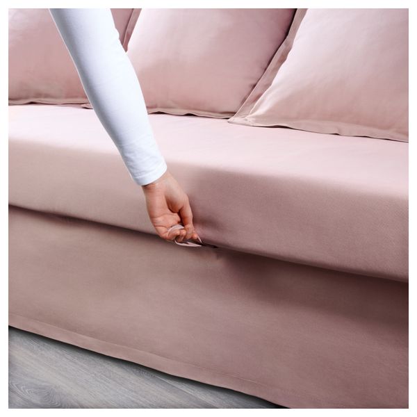 Диван-кровать 3-местный ХОЛЬМСУНД, Ранста светло-розовый - фото 3