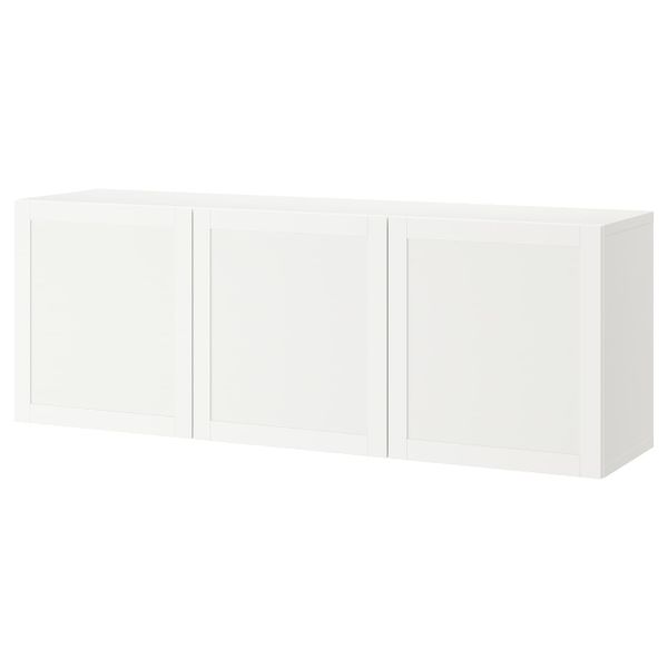 Комбинация настенных шкафов, белый/Ханвикен белый 180x42x64 см IKEA BESTÅ БЕСТО 694.356.32 - фото 1