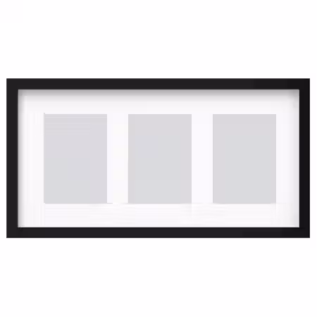 RÖDALM РЁДАЛЬМ Рама для 3 картин - чёрный 55x28 см