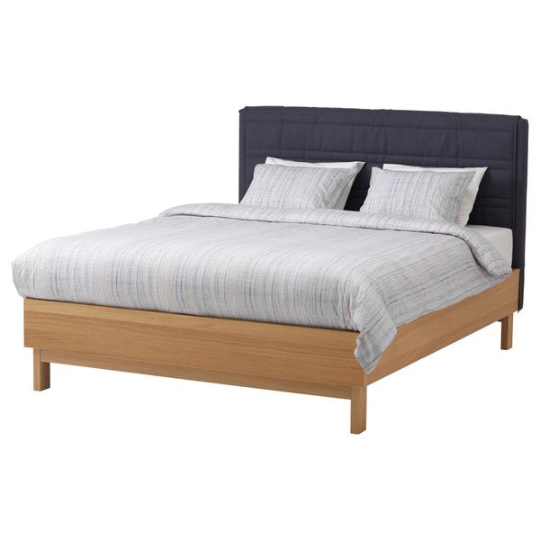 Каркас кровати ОППЛАНД, дубовый шпон, Леирсунд (160x200 см) - фото 1