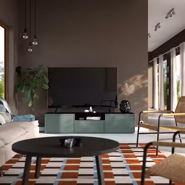 BESTÅ Тумба под ТВ - схема-чертеж с размерами