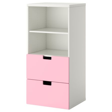 Комбинация для хранения СТУВА, белый, розовый (60x50x128 см)