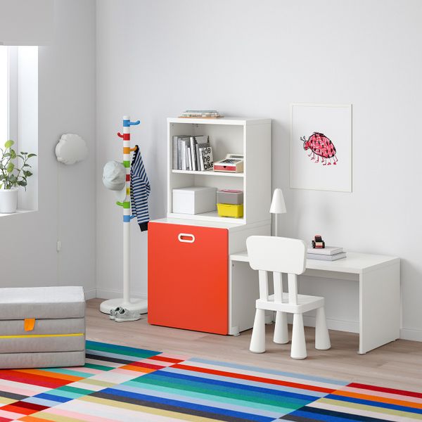 Стол с отделением для игрушек, белый, красный 150x50x128 см IKEA STUVA СТУВА / FRITIDS ФРИТИДС 792.796.26 - фото 2