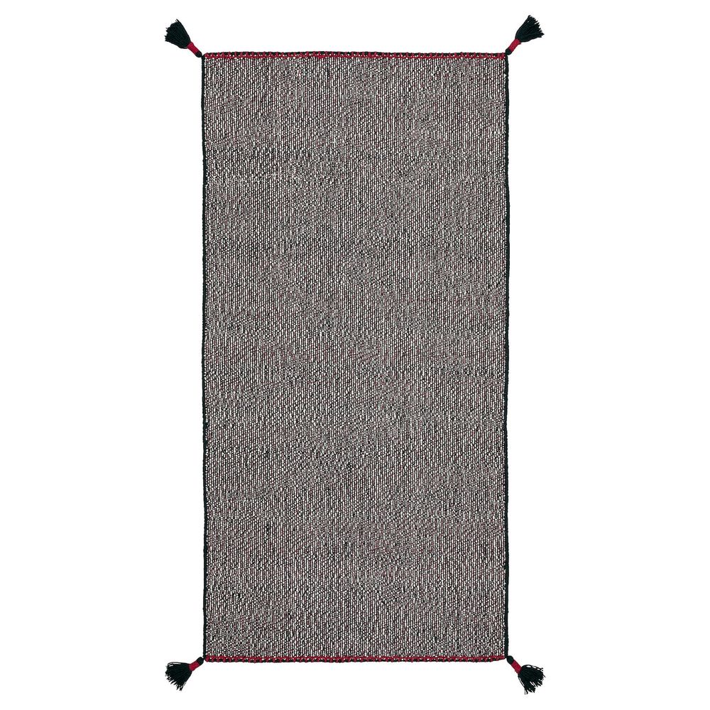 Ковер безворсовый, черный-белый 75x150 см IKEA KOKSEBY КУКСЕБИ 704.810.05 - фото 1