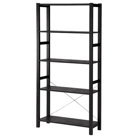 Стеллаж, черный 89x30x179 см IKEA IVAR ИВАР 794.013.68