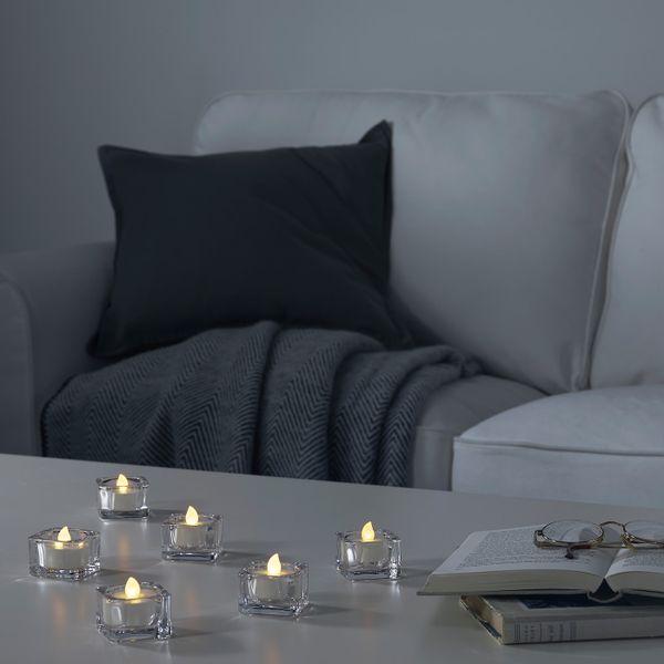 Светодиодная греющая свеча, с батарейным питанием/естественный IKEA GODAFTON ГОДАФТОН 303.617.69 - фото 2