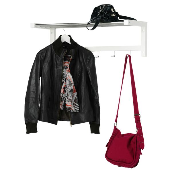 Полка для головных уборов, белый 79 см IKEA TJUSIG ЧУСИГ 003.889.25 - фото 3