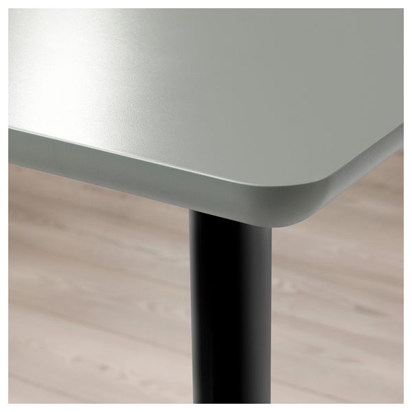 Стол ОМЛИДЕН / ОЛОВ, серо-зеленый, черный (120x60 см) - фото 2