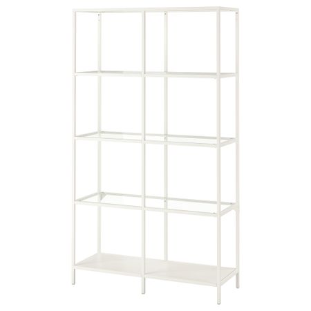 Стеллаж, белый, стекло, 100x175 см IKEA VITTSJÖ ВИТШЁ 403.034.39